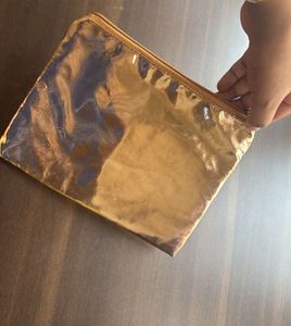 Shiny Rose Gold Clutch Pouch