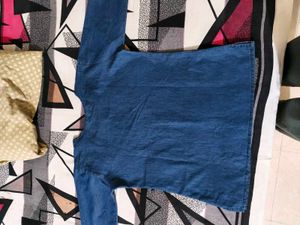 Denim short  n beautiful sobar olive Kurti