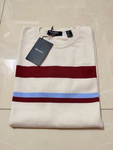 Prada Striped Knit T-Shirt M 38 Size