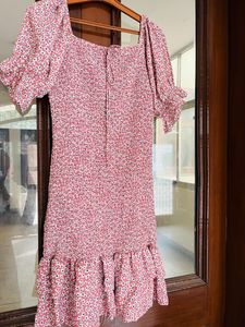 Square Neck Smocked Floral Dress Beautiful Fitting 🌸