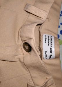 Cream Wide Leg Trousers