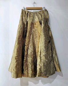 Golden Polyester Skirt