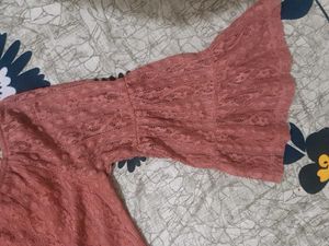 Off-Shoulder Bell Sleeve Dress