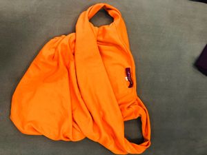 Chic Orange Ruched Cowl Neck Tank Top