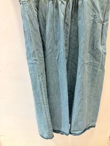 Denim Midi Dress - Casual Chic