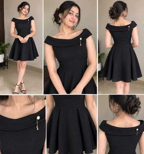 Chic Black Off-Shoulder Mini Dress