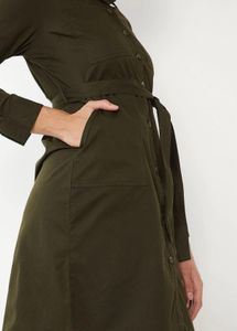 Olive Green Utility Shirt Dress