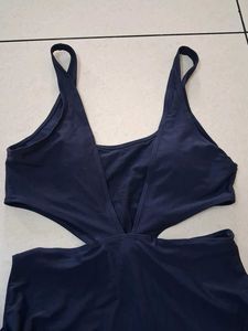 Stylish Navy Cut-Out One-Piece Swimsuit