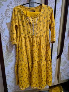 Cute Yellow Girls Kurta Set
