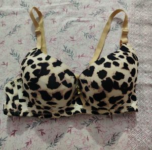 Leopard Print Push-Up Bra