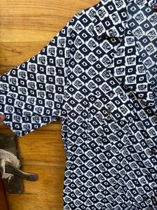 Vertical Printed Short Jumpsuit
