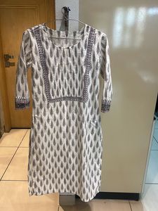 White Printed Kurta