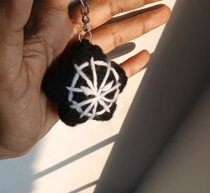 Handmade Black Star Keychain