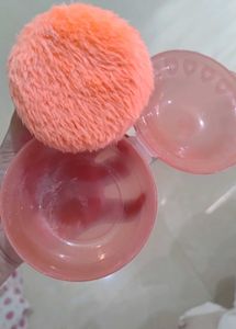 Cute Powder Puff Case with Puf