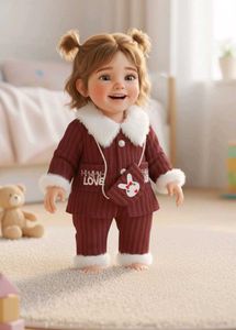 Cute Brown Striped Outfit