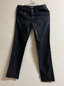 Shiny Leather Black Jeans♥️