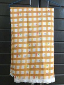 Trendy Yellow & White Gingham thaan fabric 5mt