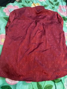 Stylish Red Monogram Shirt