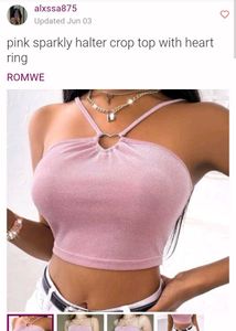 Sparkly Halter Neck Crop Top
