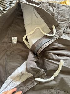 Grey wide leg cargos