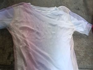Pastel Ombre Mesh Sleeve Top
