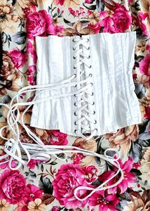 Elegant White underbust steel bone waist corset