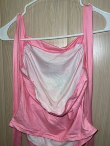 Pink Butterfly Graphic Halter Top