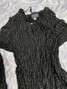 coat jacket Sparkly Black Party Dress