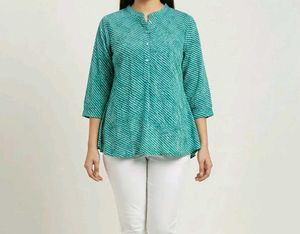 Striped Green Tunic Top
