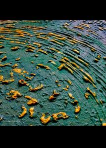 Textured Green Yellow Wall Art