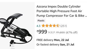 New Self Leg Air Pump For Tyres
