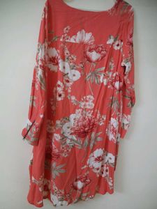 Vibrant Floral Print Long Sleeve Dress