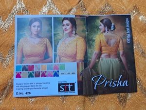 Vibrant Yellow Golden Blouse with Beauti