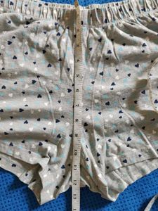 Cute Heart Print Pajama Shorts
