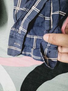 Men's Blue Plaid Long Sleeve Shirt