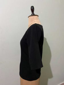 Chic Black Square Neck Top