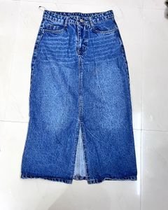 Denim Midi Skirt