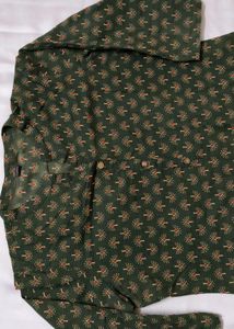 Green Printed Kurta pure cotton