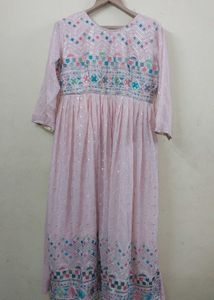 Beautiful Pink Embroidered Gown