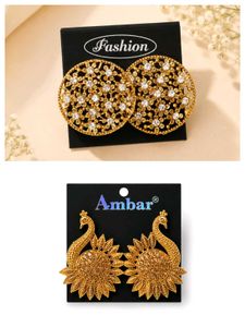 Elegant Pearl &amp; Crystal Earring set of 14