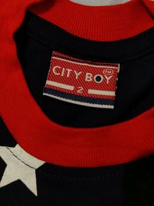 7months Baby Boys Unused T Shirt. Red , white And Blue