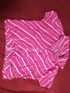 Pink Striped Top