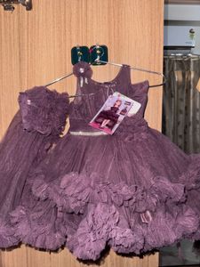 Purple Princess cape  birthday frock