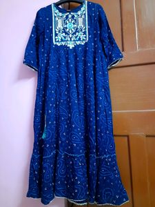 💙Beautiful Bandhni Embroidered Anarkali Gown