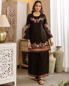 Black Kashmiri Style Co-ord set