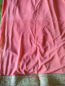 Beautiful Orange &amp; Green Saree