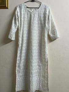 White Chikankari Kurta