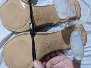 ZARA Clear Strap Heels Size 39