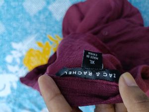 Maroon Textured Tunic Top