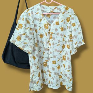 Floral Print V-Neck Blouse